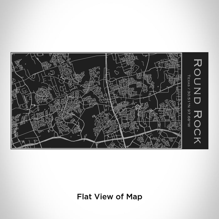 Rendered View of Round Rock Texas Map Engraving on 17oz Stainless Steel Insulated Cola Bottle in Black