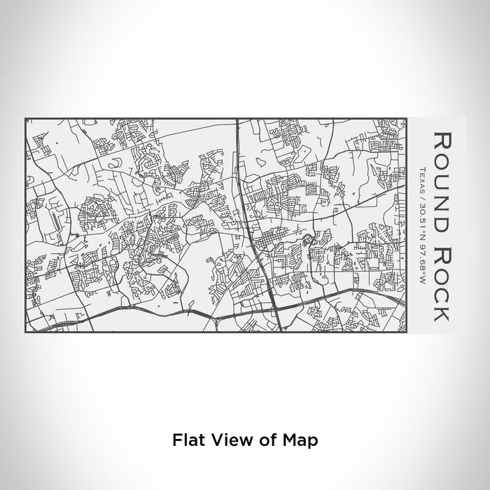 Rendered View of Round Rock Texas Map Engraving on 17oz Stainless Steel Insulated Cola Bottle in White