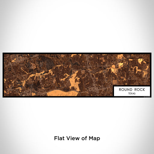 Flat View of Map Custom Round Rock Texas Map Enamel Mug in Ember