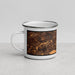 Left View Custom Round Rock Texas Map Enamel Mug in Ember