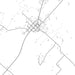 Round Top Texas Map Print in Classic Style Zoomed In Close Up Showing Details