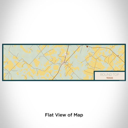 Flat View of Map Custom Round Top Texas Map Enamel Mug in Woodblock