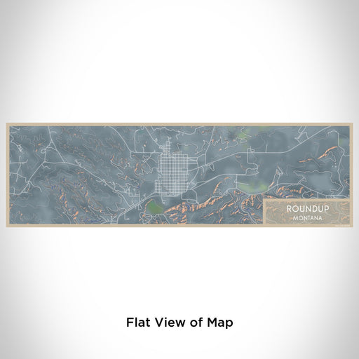 Flat View of Map Custom Roundup Montana Map Enamel Mug in Afternoon