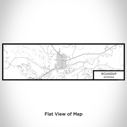 Flat View of Map Custom Roundup Montana Map Enamel Mug in Classic
