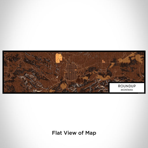Flat View of Map Custom Roundup Montana Map Enamel Mug in Ember
