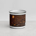 Front View Custom Roundup Montana Map Enamel Mug in Ember