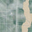 Rowlett Texas Map Print in Afternoon Style Zoomed In Close Up Showing Details