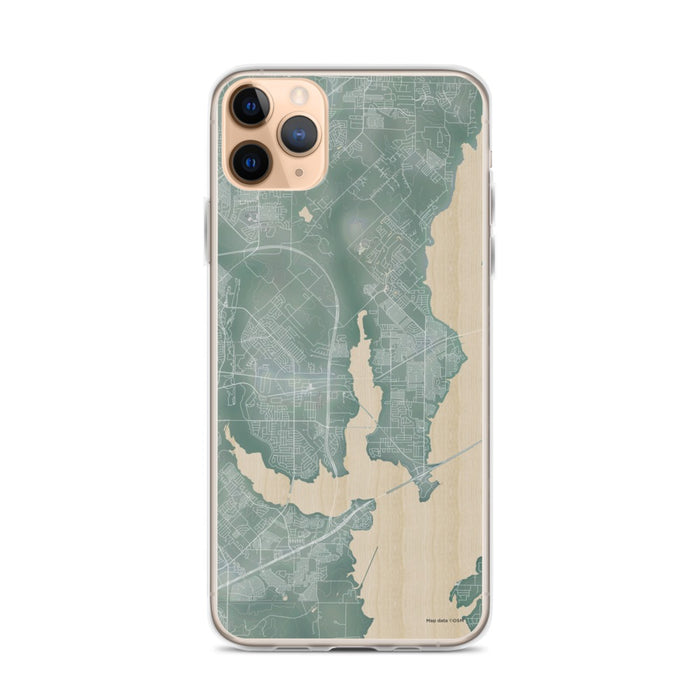 Custom iPhone 11 Pro Max Rowlett Texas Map Phone Case in Afternoon
