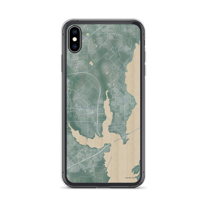 Custom iPhone XS Max Rowlett Texas Map Phone Case in Afternoon