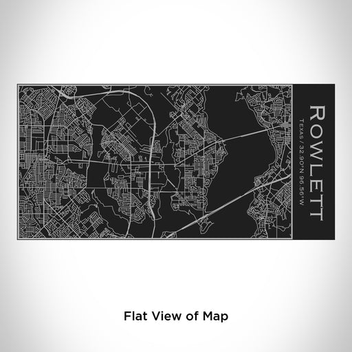 Rendered View of Rowlett Texas Map Engraving on 17oz Stainless Steel Insulated Cola Bottle in Black