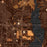 Rowlett Texas Map Print in Ember Style Zoomed In Close Up Showing Details