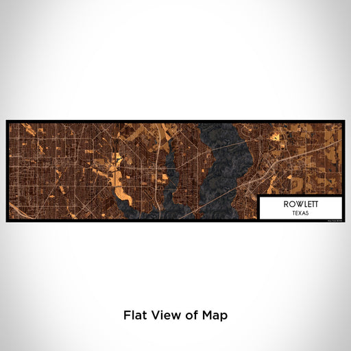Flat View of Map Custom Rowlett Texas Map Enamel Mug in Ember