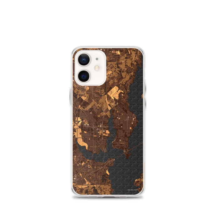 Custom iPhone 12 mini Rowlett Texas Map Phone Case in Ember