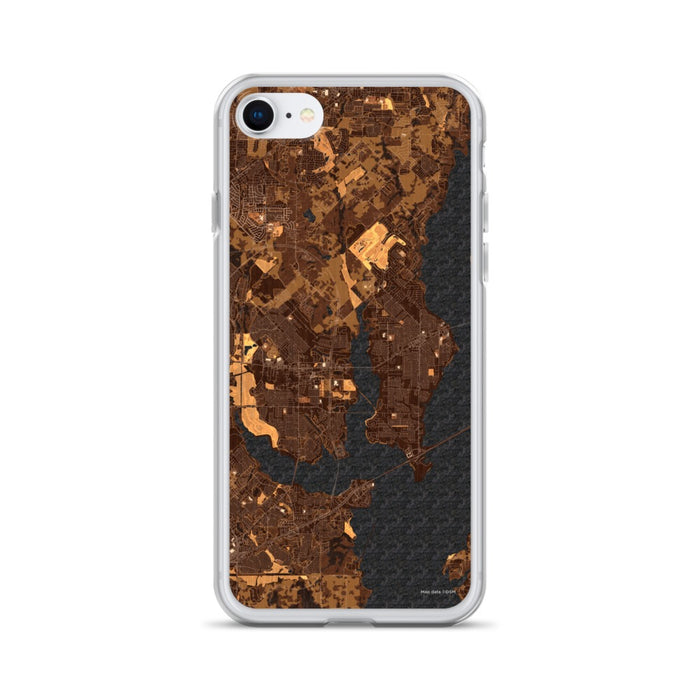 Custom iPhone SE Rowlett Texas Map Phone Case in Ember