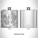 Rendered View of Rowlett Texas Map Engraving on 6oz Stainless Steel Flask