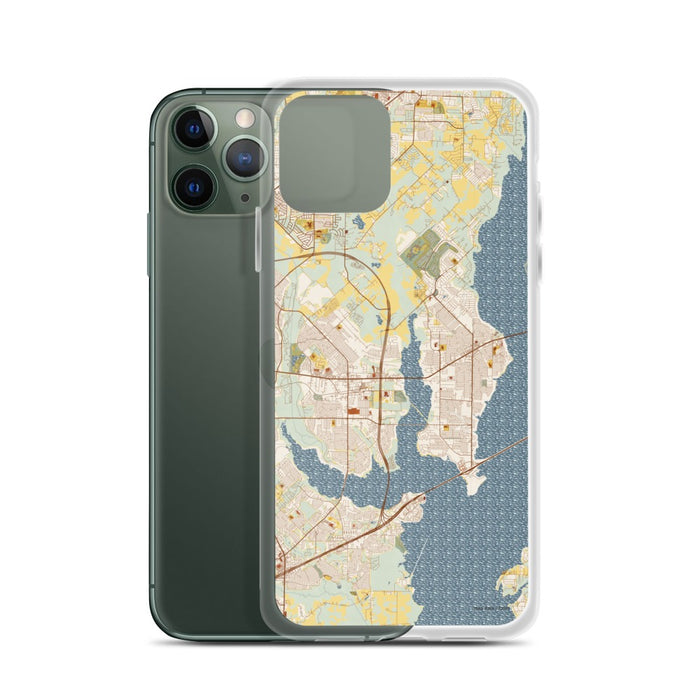 Custom Rowlett Texas Map Phone Case in Woodblock