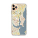 Custom iPhone 11 Pro Max Rowlett Texas Map Phone Case in Woodblock