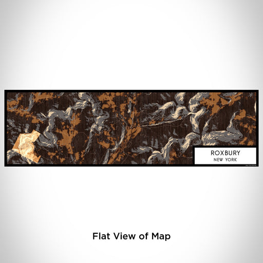 Flat View of Map Custom Roxbury New York Map Enamel Mug in Ember
