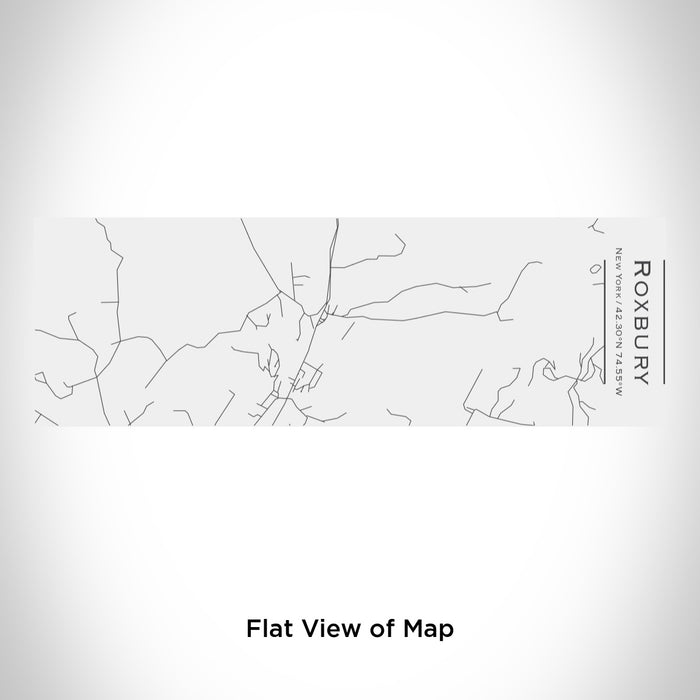 Rendered View of Roxbury New York Map Engraving on 10oz Stainless Steel Insulated Cup with Sliding Lid in White