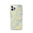 Custom Roxbury New York Map iPhone 12 Pro Phone Case in Woodblock