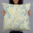 Person holding 22x22 Custom Roxbury New York Map Throw Pillow in Woodblock