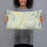 Person holding 20x12 Custom Roxbury New York Map Throw Pillow in Woodblock