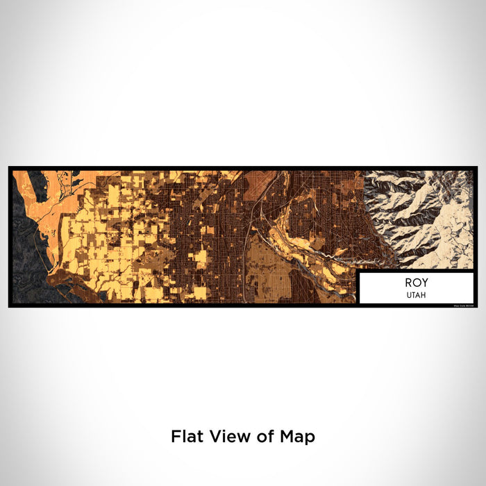 Flat View of Map Custom Roy Utah Map Enamel Mug in Ember