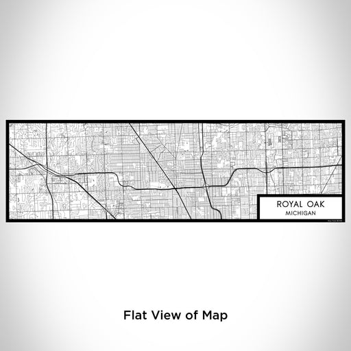 Flat View of Map Custom Royal Oak Michigan Map Enamel Mug in Classic