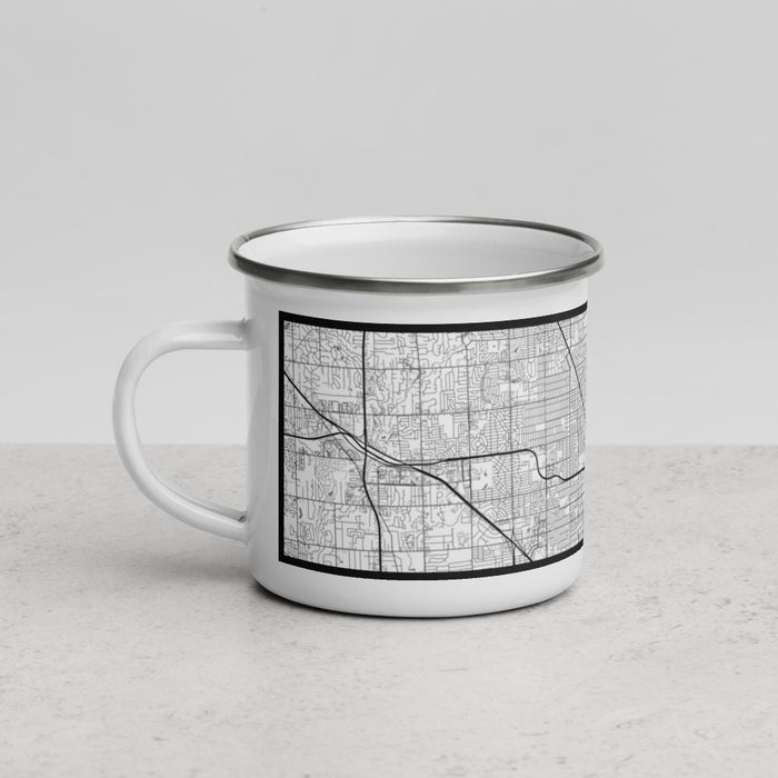 Left View Custom Royal Oak Michigan Map Enamel Mug in Classic
