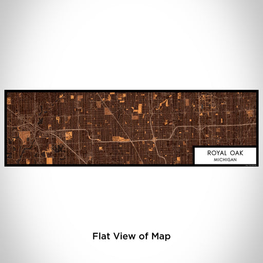 Flat View of Map Custom Royal Oak Michigan Map Enamel Mug in Ember