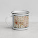 Left View Custom Royal Oak Michigan Map Enamel Mug in Woodblock