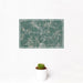 12x18 Rusk Texas Map Print Landscape Orientation in Afternoon Style With Small Cactus Plant in White Planter