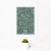 12x18 Rusk Texas Map Print Portrait Orientation in Afternoon Style With Small Cactus Plant in White Planter
