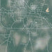 Rusk Texas Map Print in Afternoon Style Zoomed In Close Up Showing Details