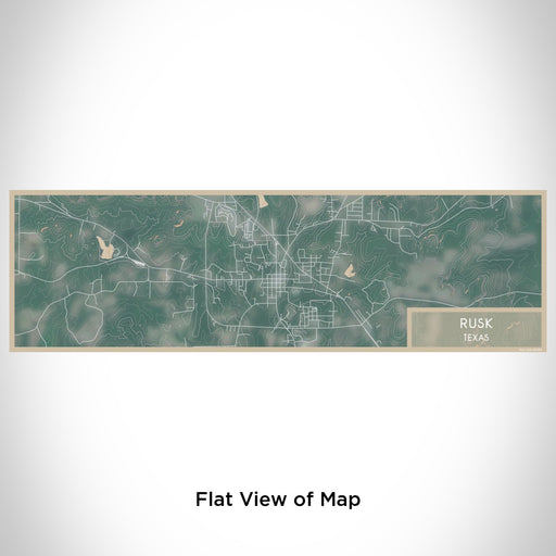 Flat View of Map Custom Rusk Texas Map Enamel Mug in Afternoon