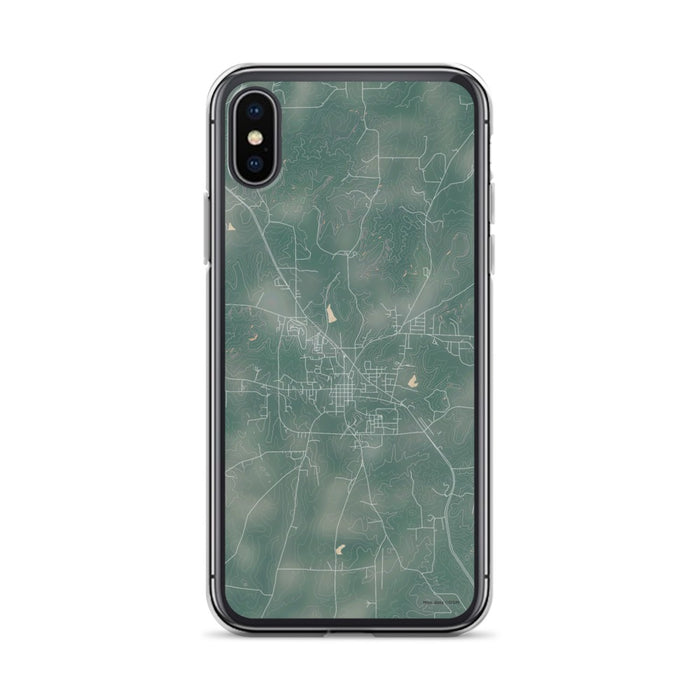 Custom iPhone X/XS Rusk Texas Map Phone Case in Afternoon