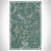 Rusk Texas Map Print Portrait Orientation in Afternoon Style With Shaded Background