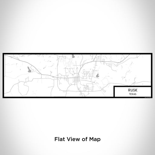 Flat View of Map Custom Rusk Texas Map Enamel Mug in Classic
