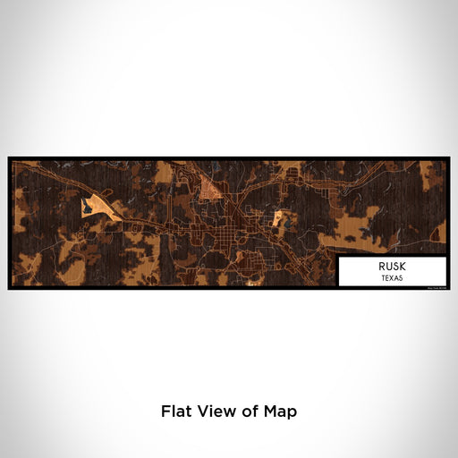 Flat View of Map Custom Rusk Texas Map Enamel Mug in Ember