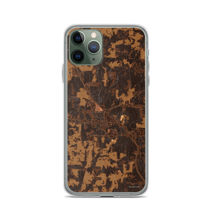 Custom iPhone 11 Pro Rusk Texas Map Phone Case in Ember
