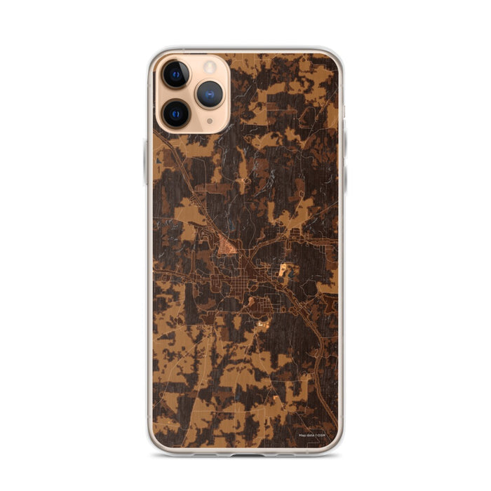 Custom iPhone 11 Pro Max Rusk Texas Map Phone Case in Ember