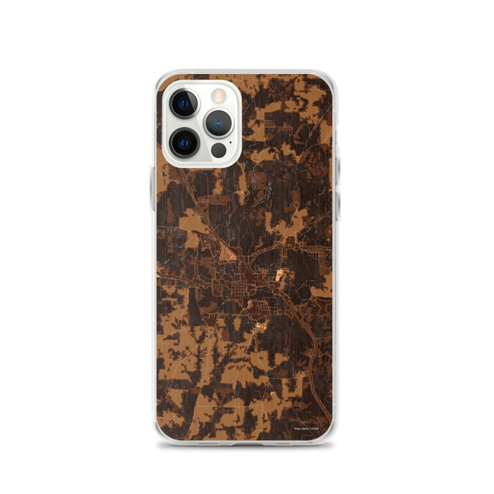 Custom iPhone 12 Pro Rusk Texas Map Phone Case in Ember
