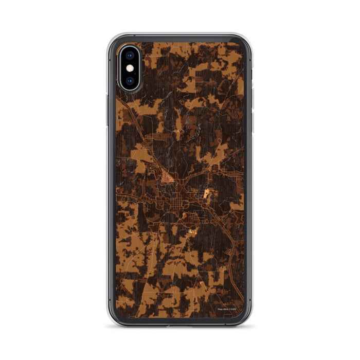 Custom iPhone XS Max Rusk Texas Map Phone Case in Ember