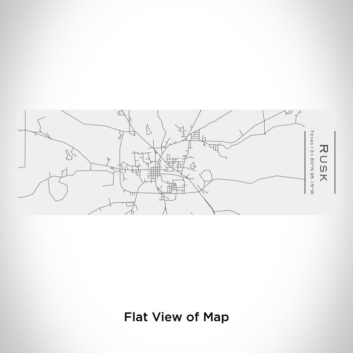 Rendered View of Rusk Texas Map Engraving on 10oz Stainless Steel Insulated Cup with Sliding Lid in White