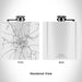 Rendered View of Rusk Texas Map Engraving on 6oz Stainless Steel Flask in White
