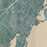 Rye New York Map Print in Afternoon Style Zoomed In Close Up Showing Details
