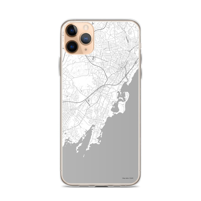 Custom Rye New York Map Phone Case in Classic