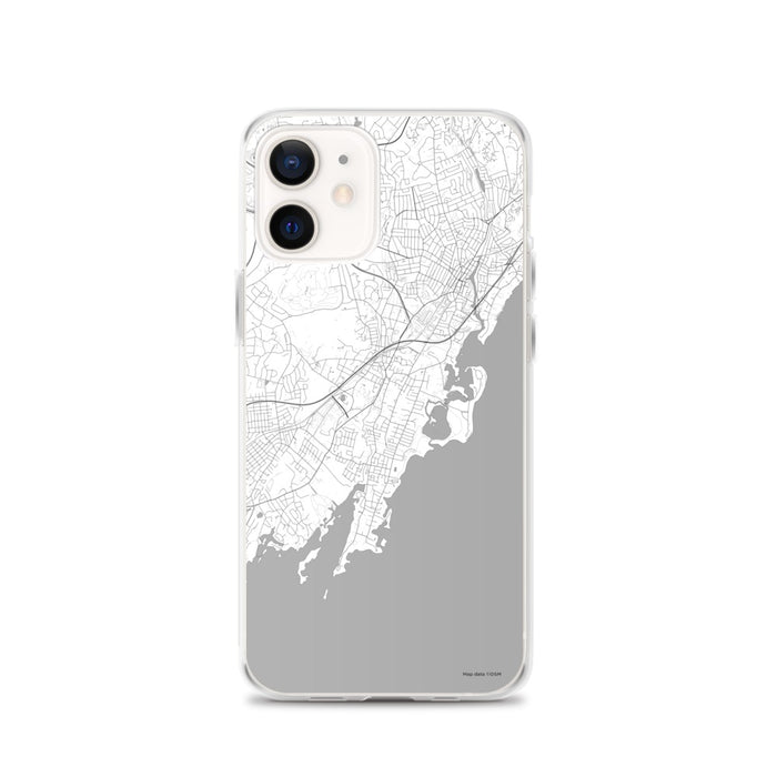 Custom Rye New York Map iPhone 12 Phone Case in Classic