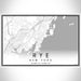 Rye New York Map Print Landscape Orientation in Classic Style With Shaded Background