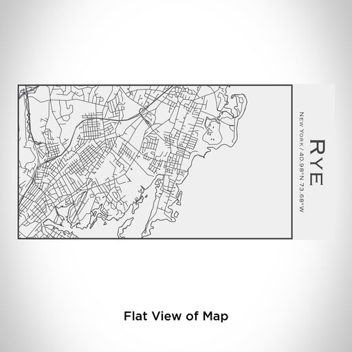 Rendered View of Rye New York Map Engraving on 17oz Stainless Steel Insulated Cola Bottle in White